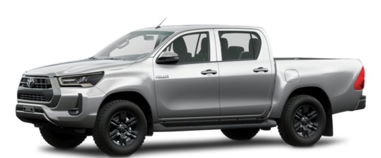 Toyota Hilux màu bạc